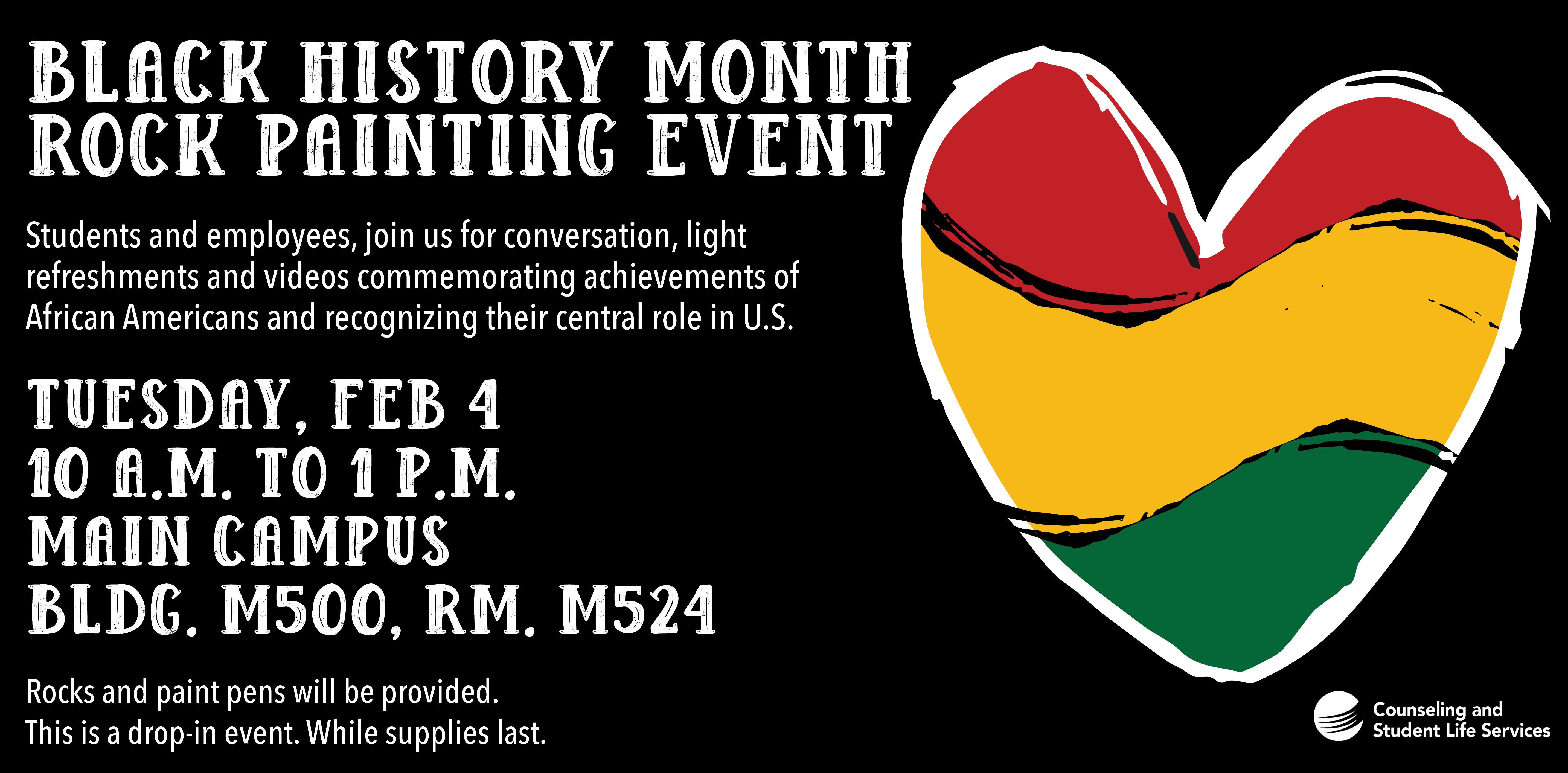 Black History Month event details.