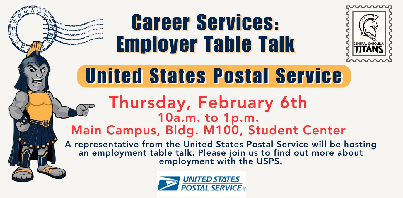 USPS Employer Table Talk with event info and USPS logo.