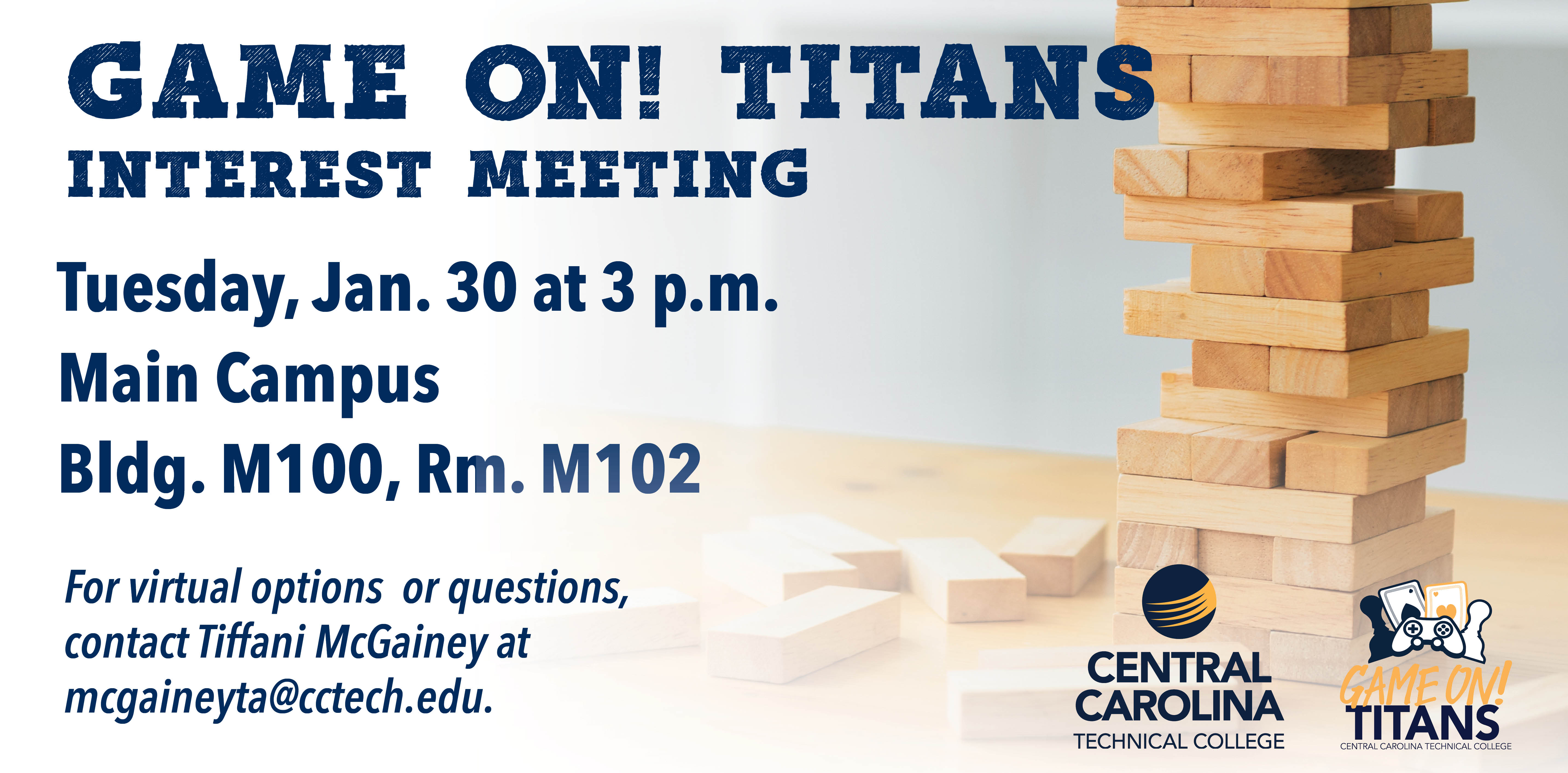 Game On interest mtg Jan 24