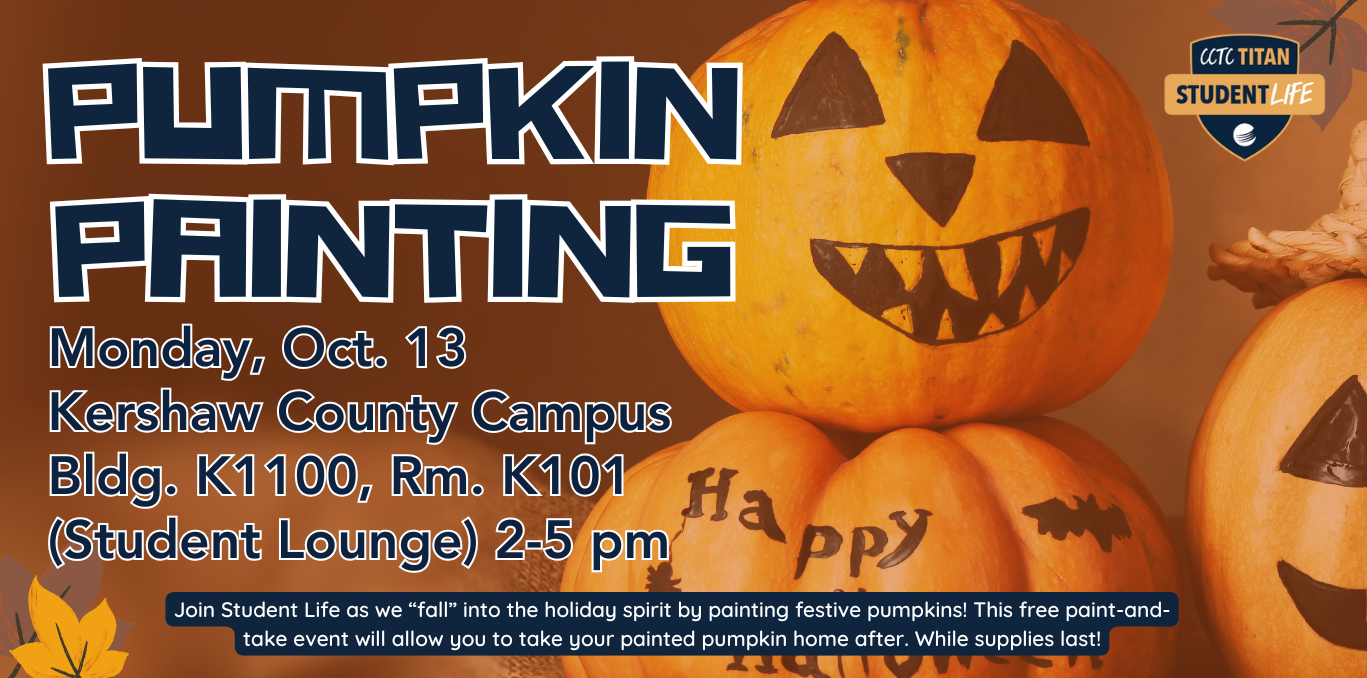 Event details with fun pumpkin background