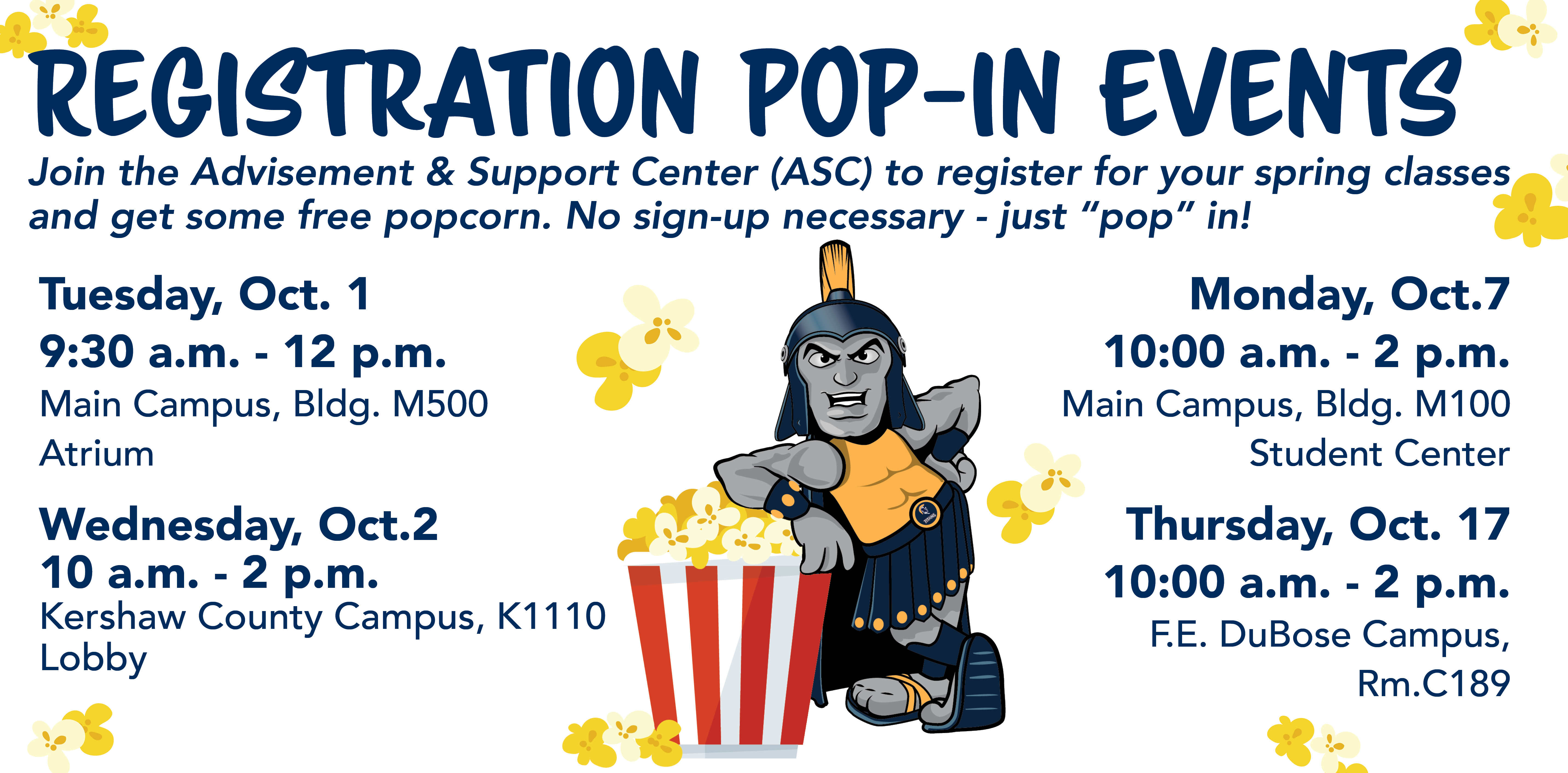 Fall 2024 Registration pop in