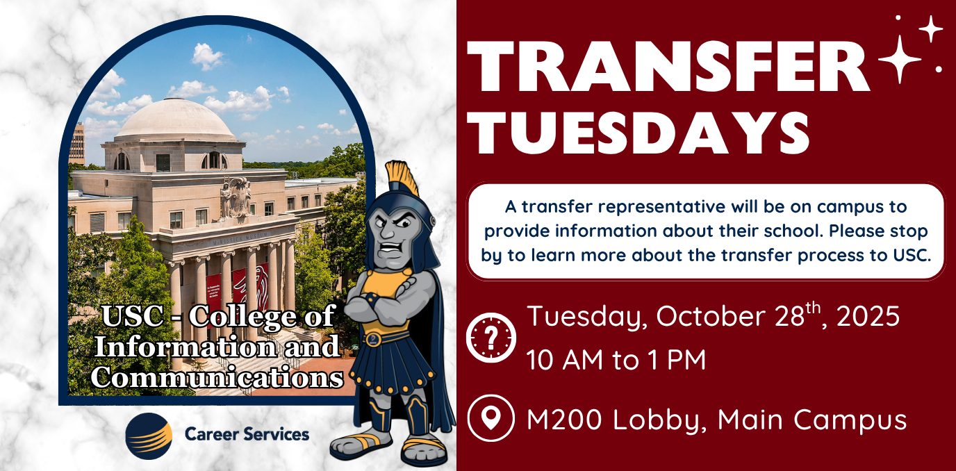 Event graphic with image of USC and the CCTC mascot logo.