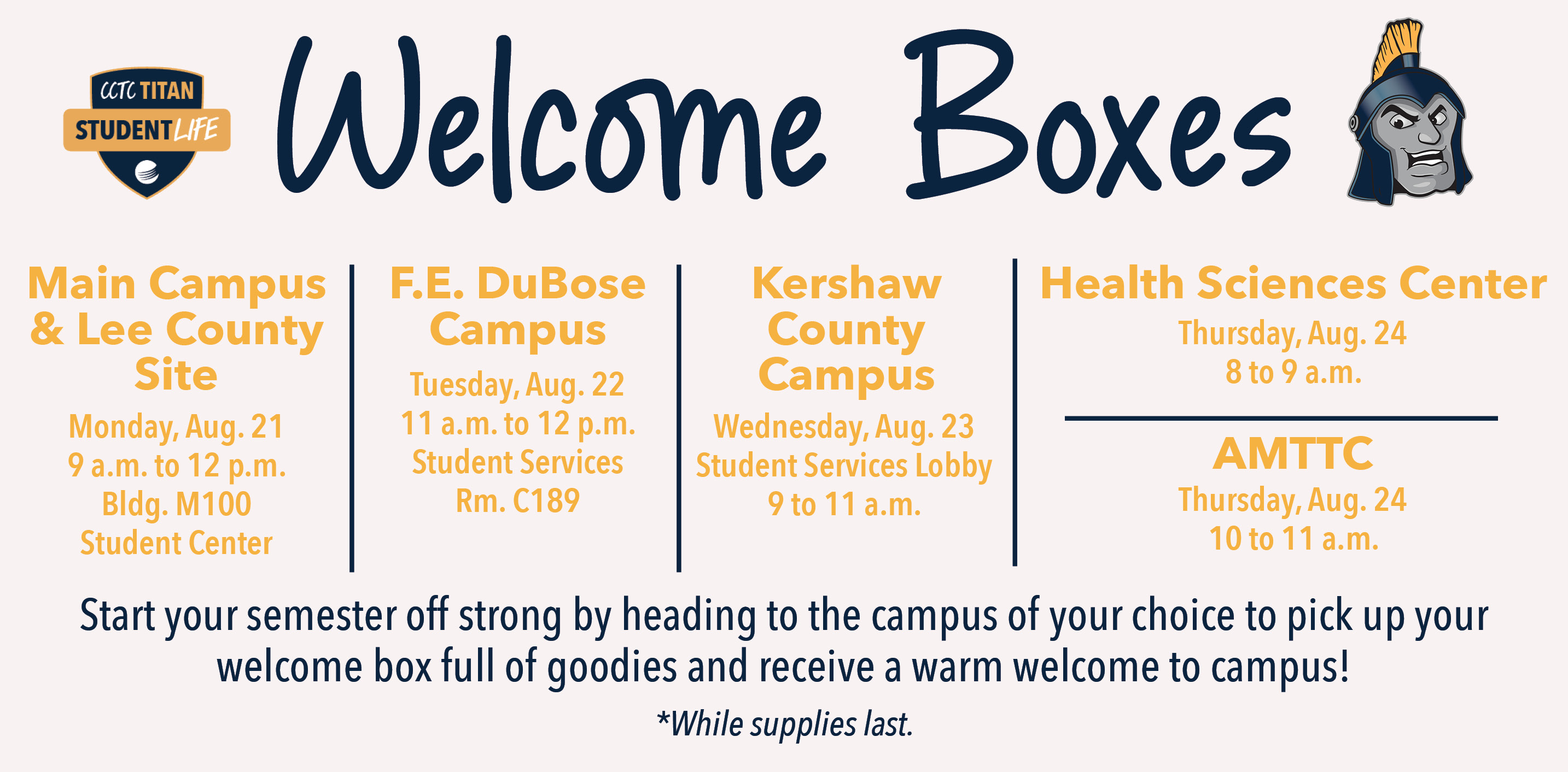 Welcome Boxes fall 2023