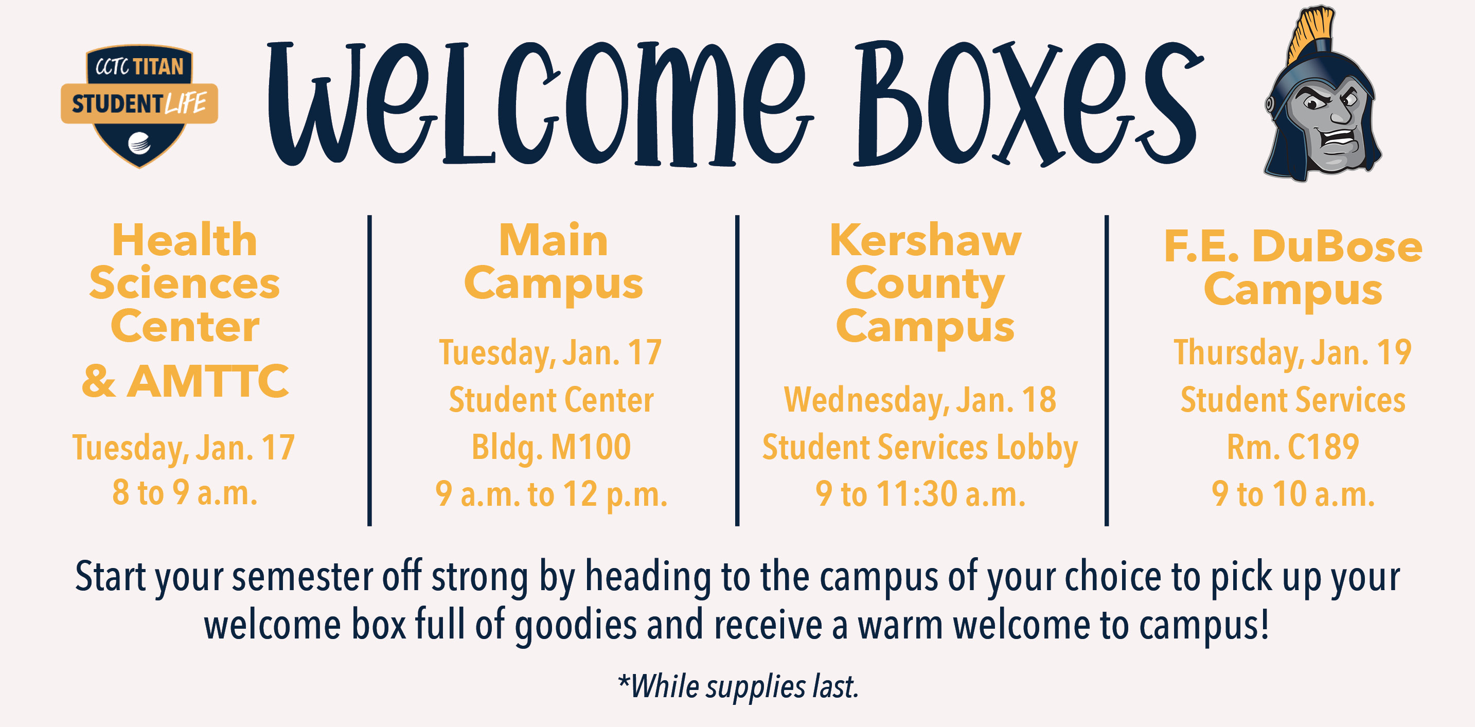 Welcome Boxes spring 2023
